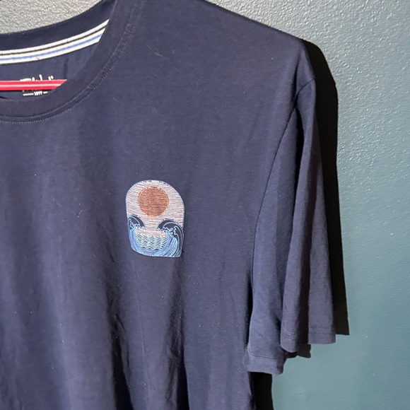 Farwest Navy Blue Short Sleeve Tee with Graphic - Picture 3 of 7